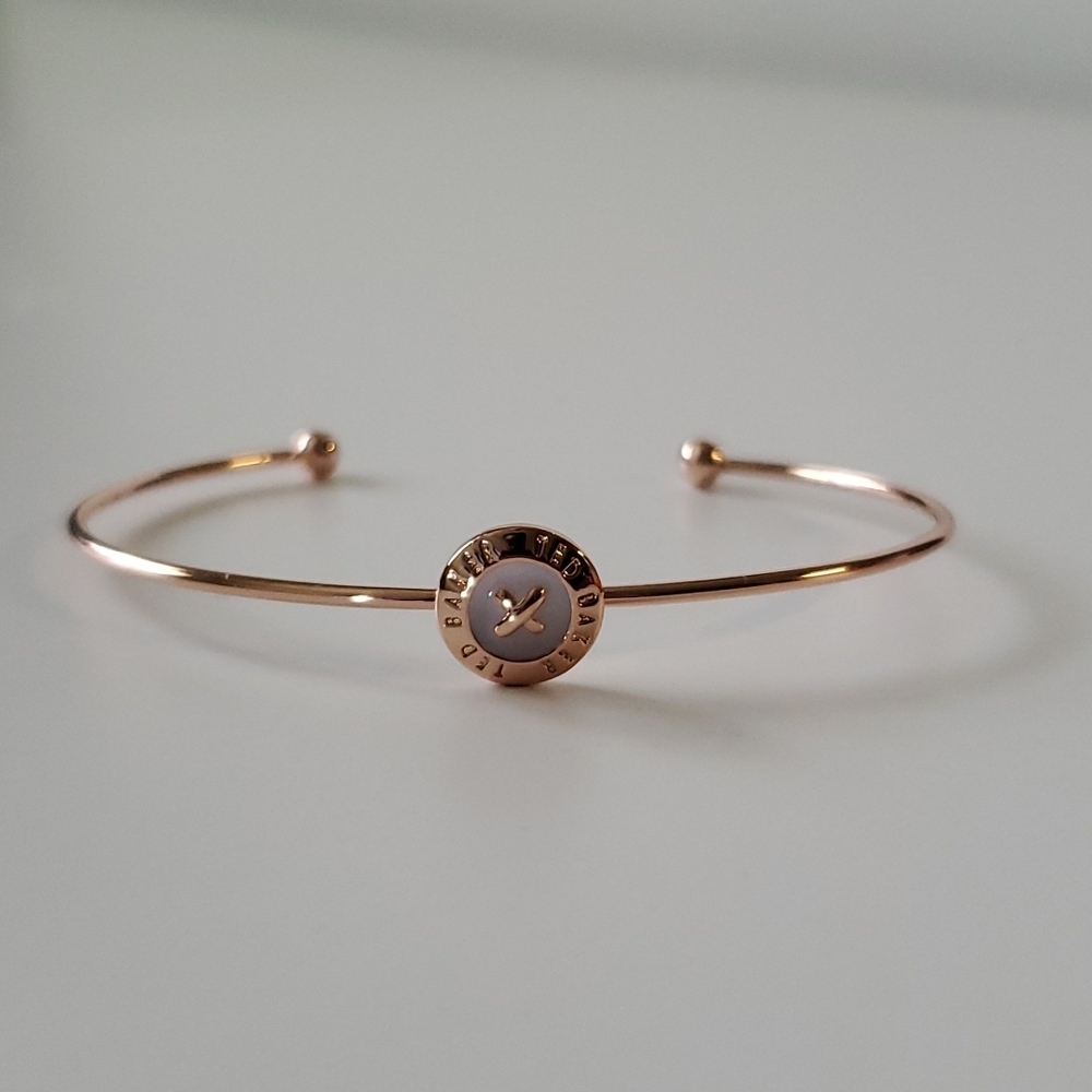 Ted Baker Elvas Rose Gold LILAC Mini Button Cuff